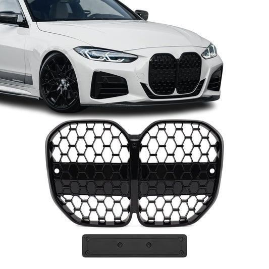 Frontnjurar för BMW G22 / G23 utan distronic, blank svart