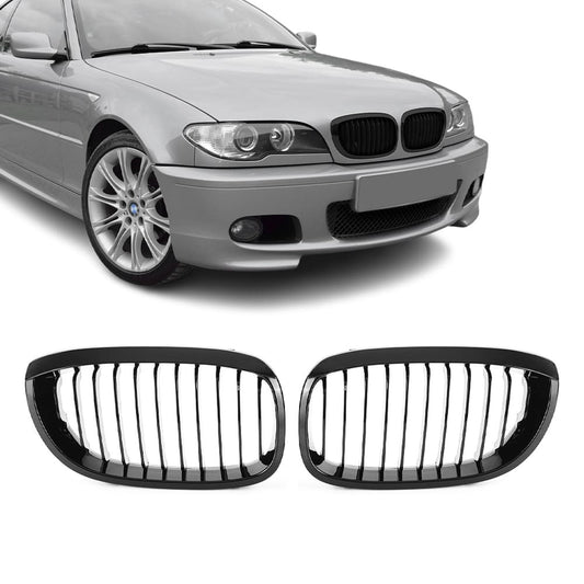 Njurar för BMW E46 coupé / cabriolet (03-06), blank svart