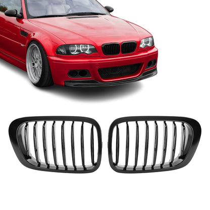 Njurar för BMW E46 coupé / cabriolet (99-03), blank svart