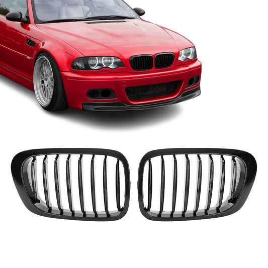 Njurar för BMW E46 coupé / cabriolet (99-03), blank svart