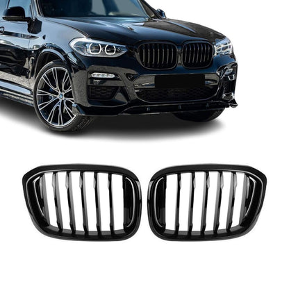 Njurar för BMW G01 X3 / G02 X4 (18-21), blank svart