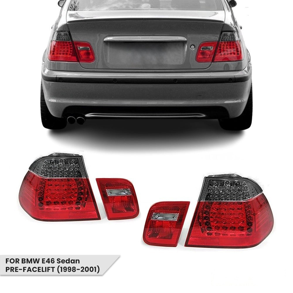 LED Bakljus sats för BMW E46 (98-01) Sedan, röktonad