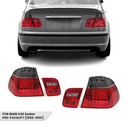 LED Bakljus sats för BMW E46 (98-01) Sedan, röktonad