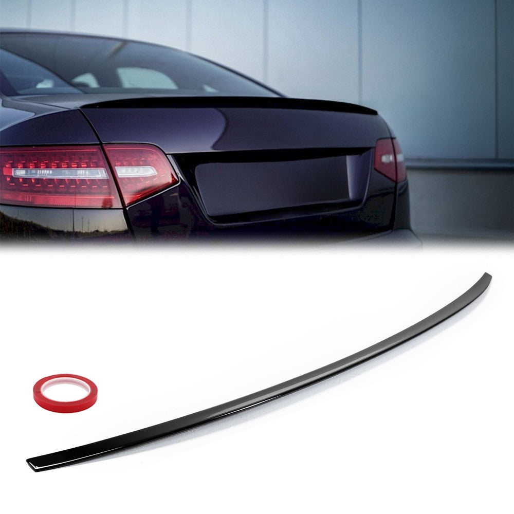 Bakluckespoiler för Audi A6 C6 sedan (04-11), blank svart