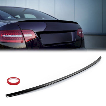 Bakluckespoiler för Audi A6 C6 sedan (04-11), blank svart