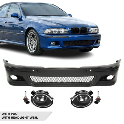 M-Pack Främre stötfångare för BMW E39, med PDC och headlight washers, med klar Dimljus