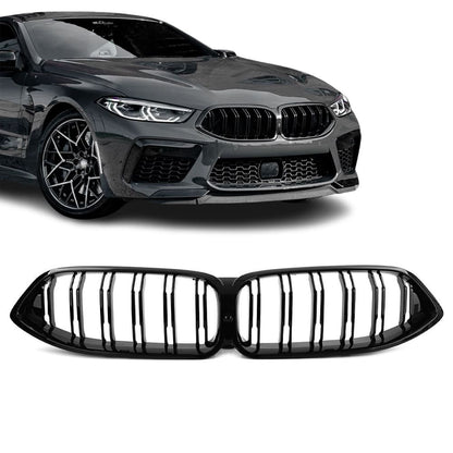 M-stil Njurar för BMW G14, G15, G16 PRE-LCI (18-22), dual-slat, blank svart