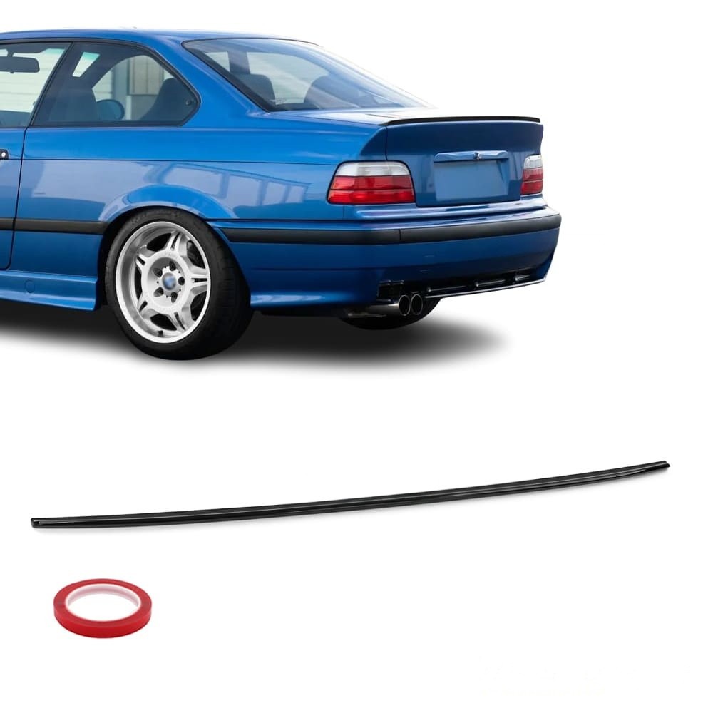 M3-stil Bakluckespoiler för BMW E36 Sedan / coupé / Cabrio, blank svart