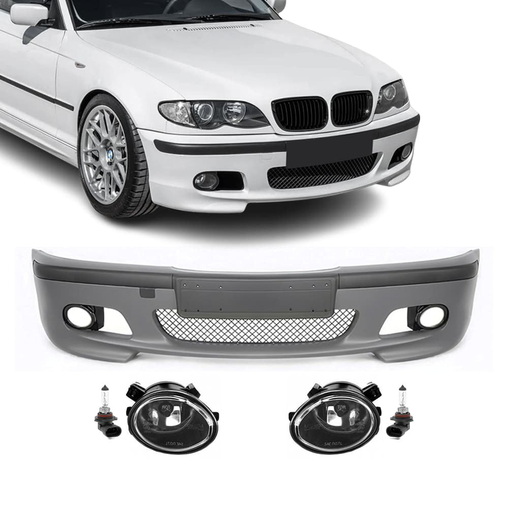 M-Tech 2 Främre stötfångare för BMW E46 sedan / touring (98-05), med klar Dimljus