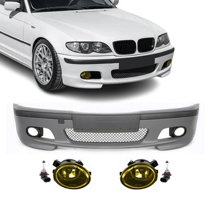 M-Tech 2 Främre stötfångare för BMW E46 sedan / touring (98-05), med gul Dimljus