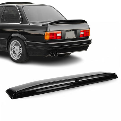 M-Tech 2 stil Bakluckespoiler för BMW E30 (84-94), blank svart