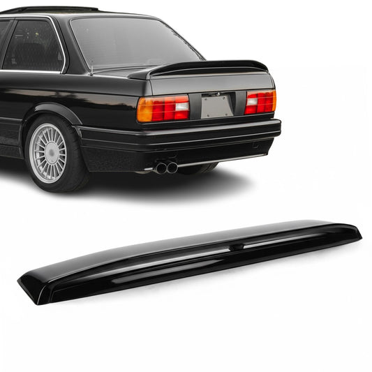 M-Tech 2 stil Bakluckespoiler för BMW E30 (84-94), blank svart