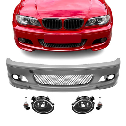 M-Tech Främre stötfångare för BMW E46 (99-06) coupé / cabrio, med klar Dimljus