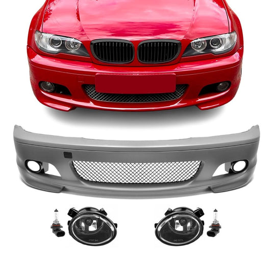 M-Tech Främre stötfångare för BMW E46 (99-06) coupé / cabrio, med klar Dimljus
