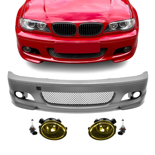 M-Tech Främre stötfångare för BMW E46 (99-06) coupé / cabrio, med gul Dimljus