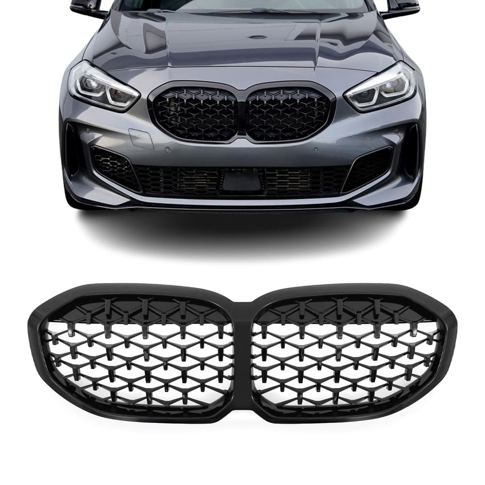 M140-stil Front Njurar för BMW F40 (19-24), blank svart