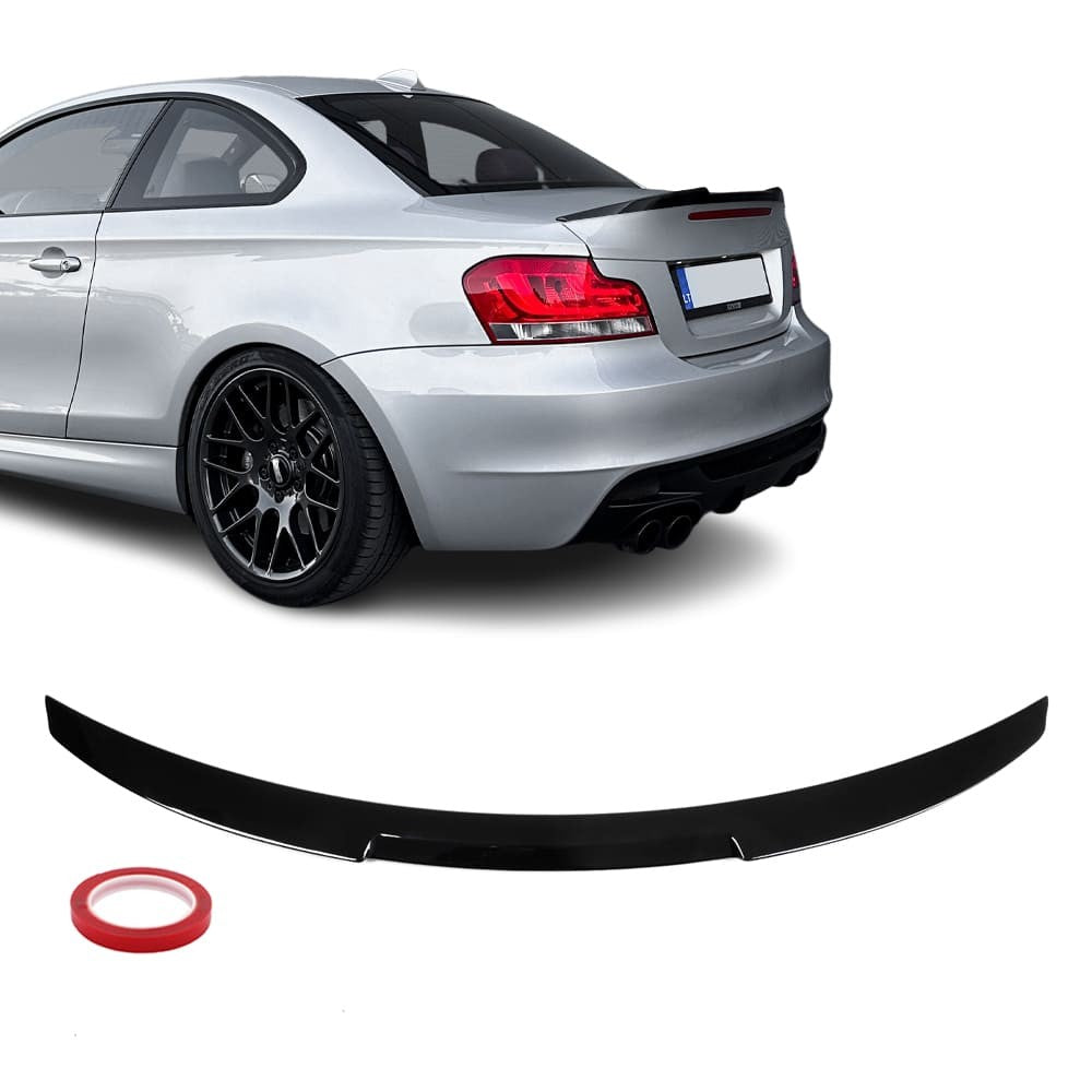 M4-stil Bakluckespoiler för BMW E82, blank svart