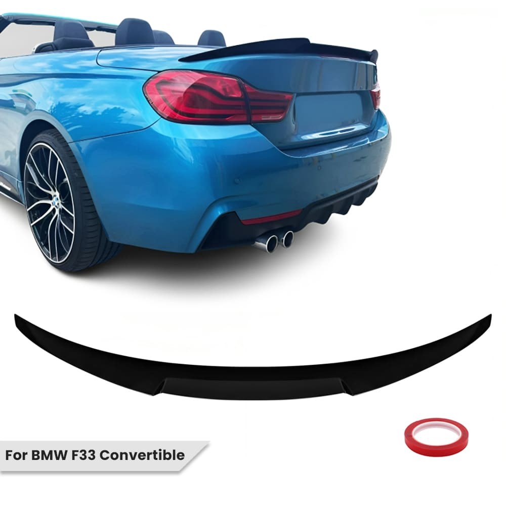 M4-stil Bakluckespoiler för BMW F33 / F83, blank svart