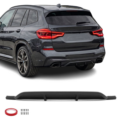 MX-stil Diffuser för bakre stötfångare för BMW X3 G01 PRE-LCI (18-21) med M-Pack, blank svart