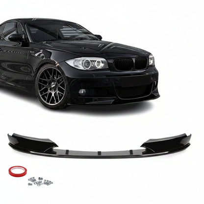 WR Frontläpp för BMW E82 / E88 med M-Sport, blank svart