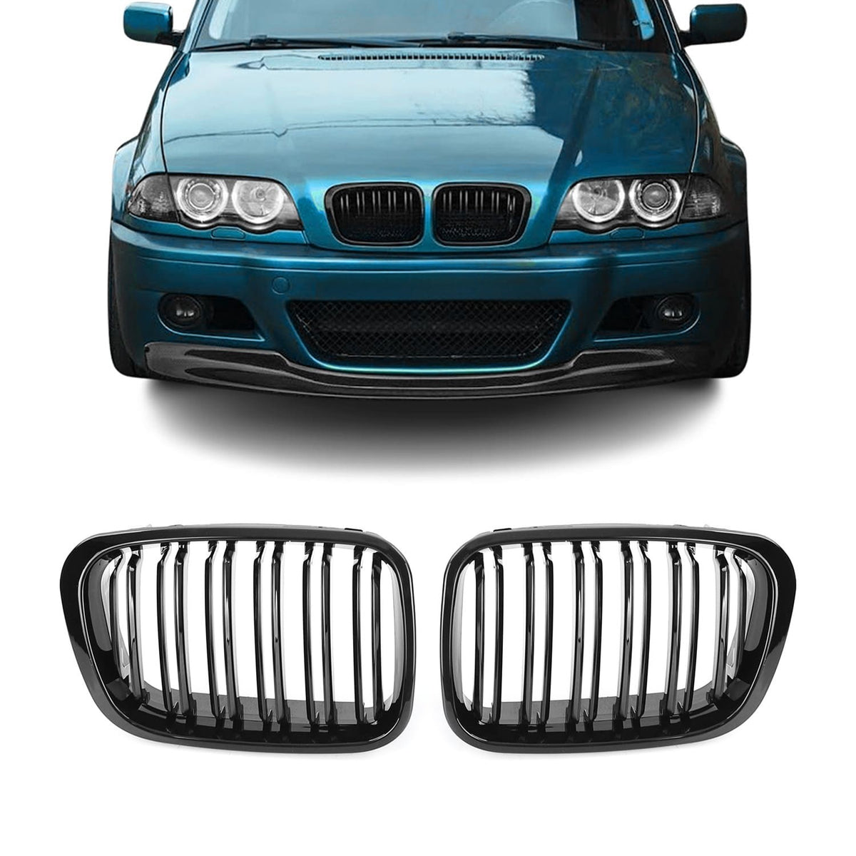Performance-njurar för BMW E46 sedan / touring (98-01), compact, blank svart