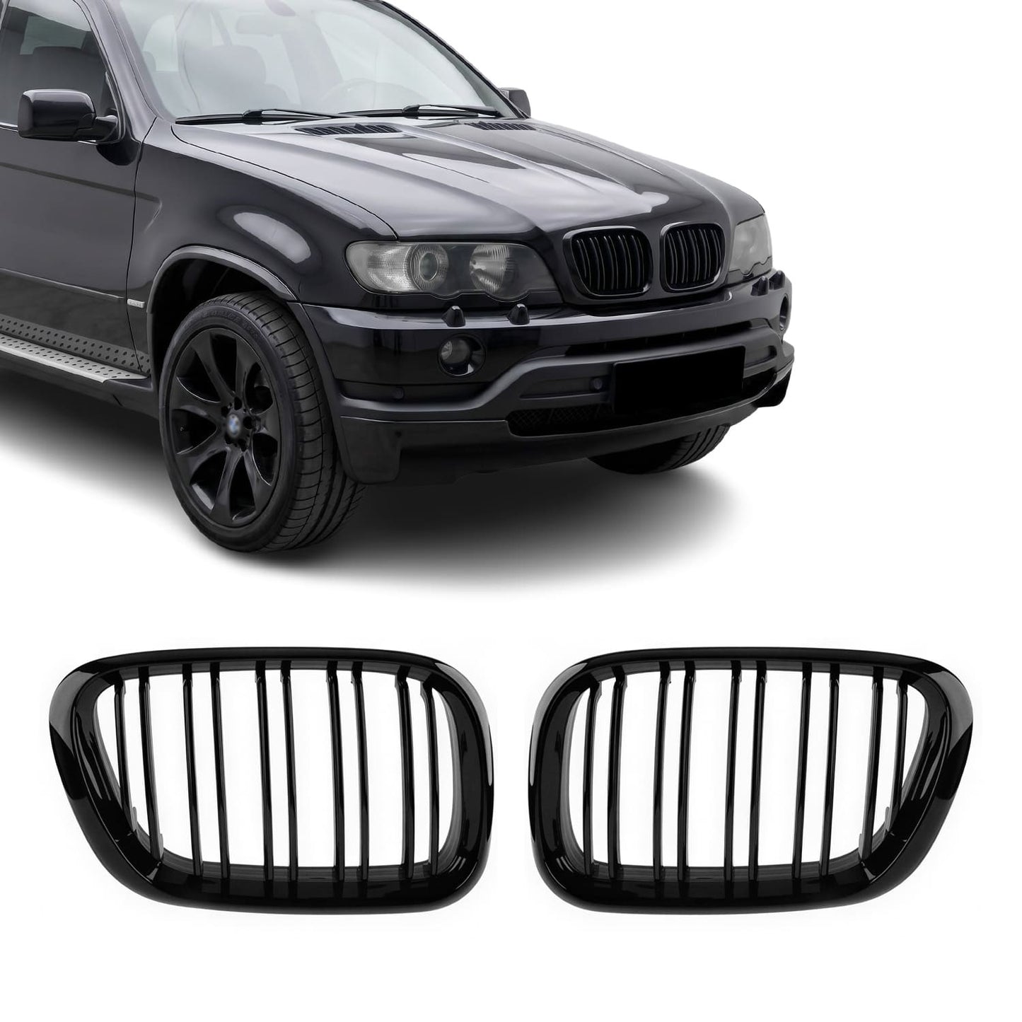 Performance-njurar för BMW X5 E53 pre-facelift (99-03), blank svart