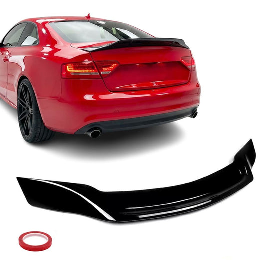 R-stil Bakluckespoiler för Audi A5 B8 coupé (07-16), blank svart
