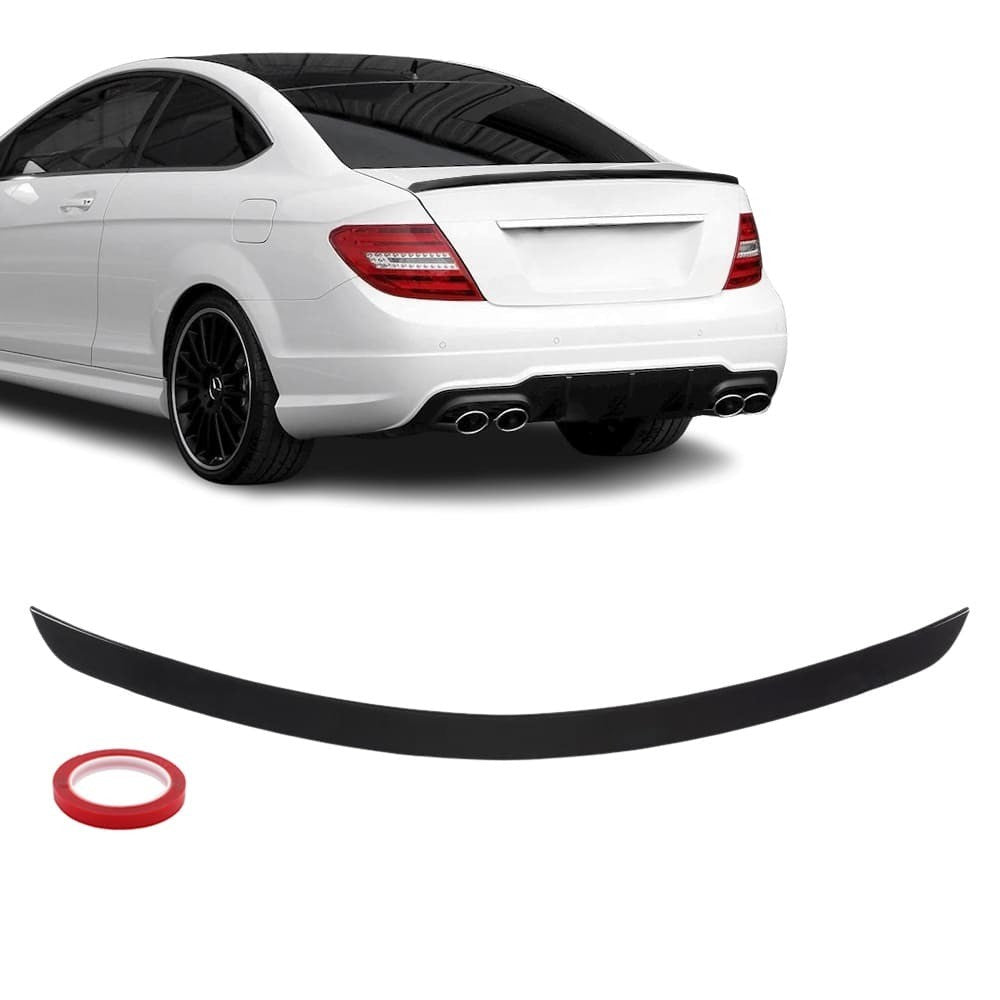 Bakluckespoiler för Mercedes C204 coupé (11-15), blank svart