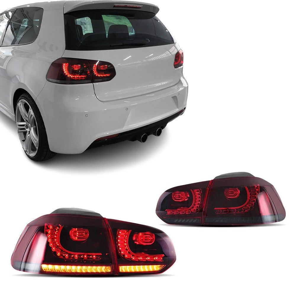 R20 stil LED Bakljus med Dynamic Blinkers för VW Golf MK6 (08-13)