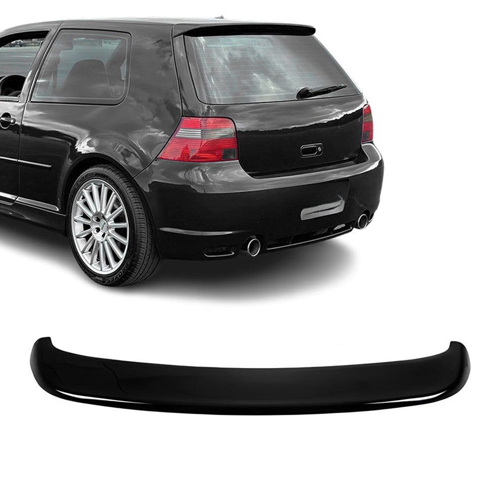 R32-stil takspoiler för VW Golf MK4 halvkombi, blank svart