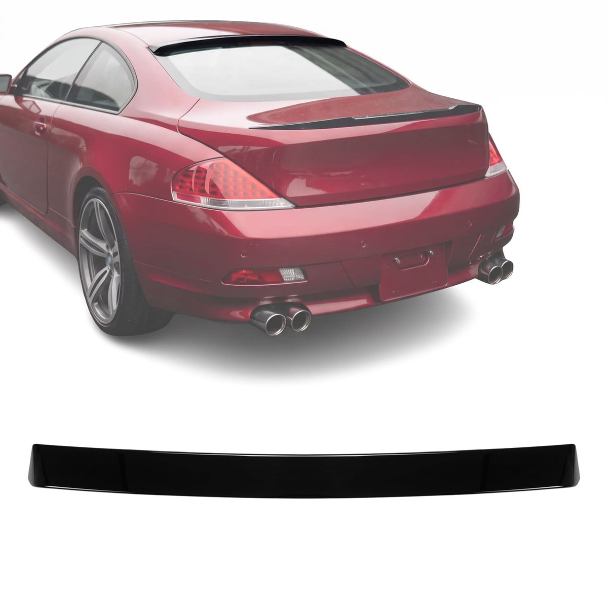 WR Takspoiler för BMW E63 Coupe (03-10), blank svart