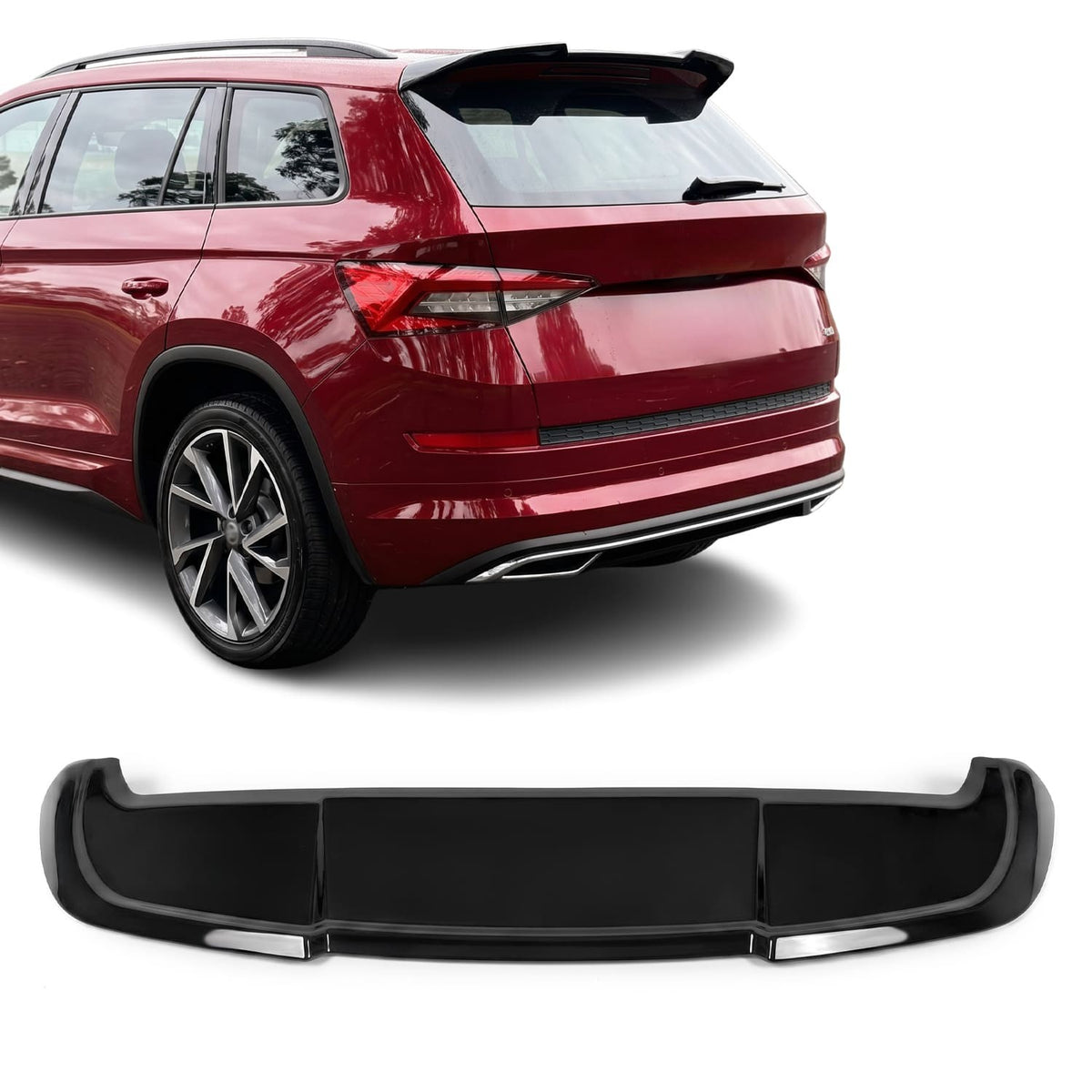 Takspoiler för Skoda Kodiaq MK1 pre-facelift (17-21), blank svart