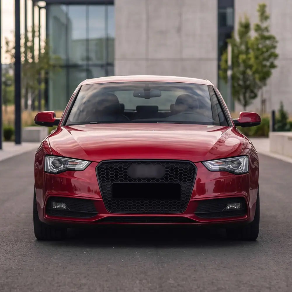 RS-stil Frontgrill för Audi A5 B8.5 / S5 B8.5 (11-16), blank svart