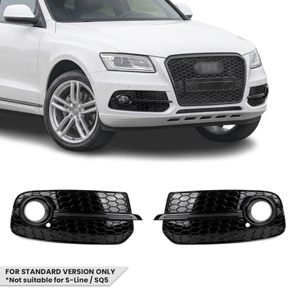 RS-stil dimljusgrill-set för Audi Q5 8R facelift (12-17) standardversion, svart