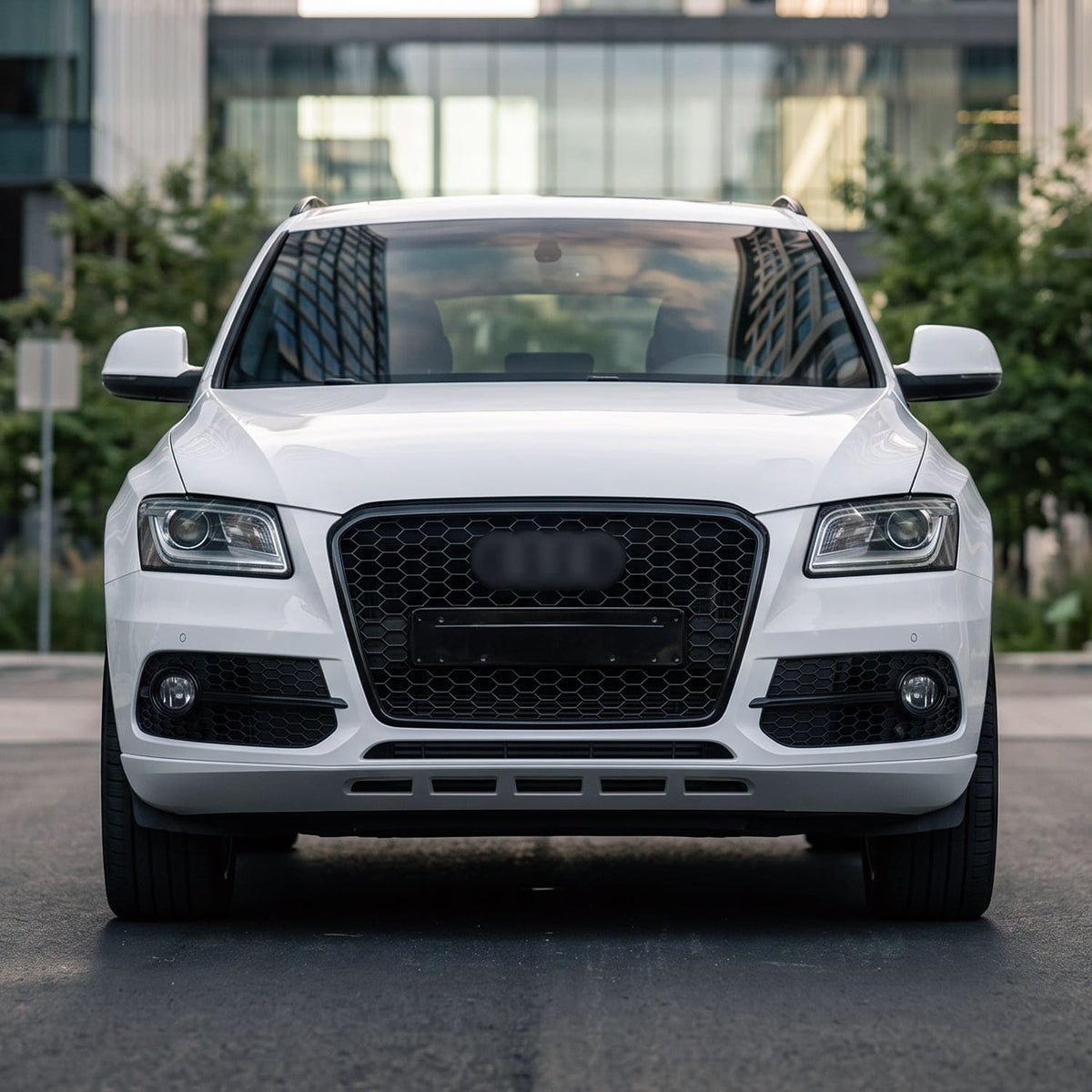 RS-stil dimljusgrillset för Audi Q5 8R facelift (12-17) standardversion, svart
