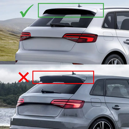 RS-stil Takspoiler för Audi A3 8V Sportback (5-dörrar), blank svart