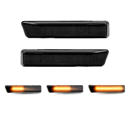 Sekventiella LED-sidoblinkers sats för BMW E36 / X5 E53, röktonad