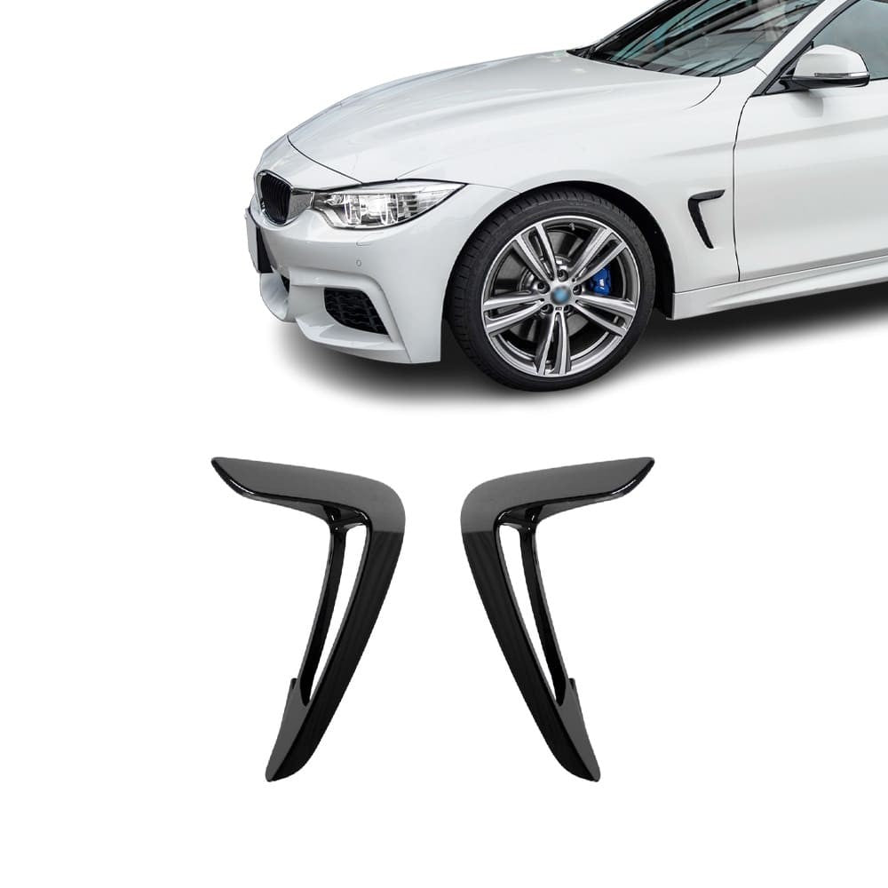 Sida fenders lister, sats, för BMW F32 / F33 / F36 (13-17) PRE-LCI, blank svart