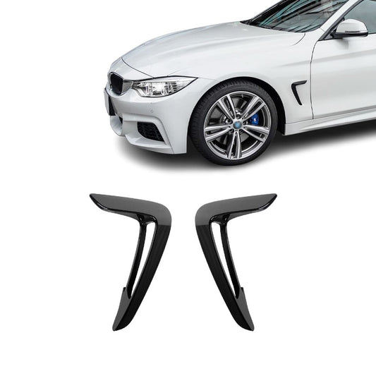 Sida fenders lister, sats, för BMW F32 / F33 / F36 (13-17) PRE-LCI, blank svart