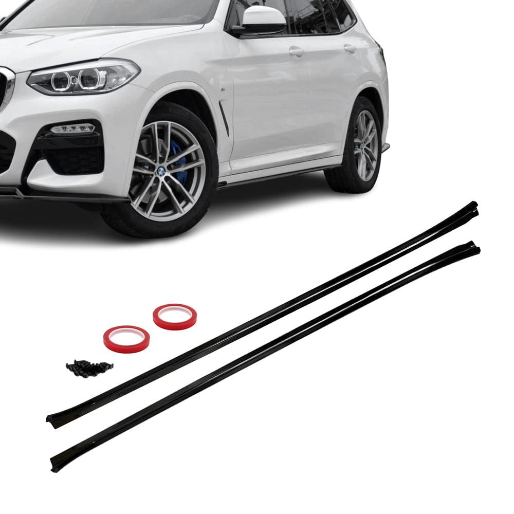 MX-stil Sidokjols diffuser sats för BMW X3 G01 (18-25), blank svart