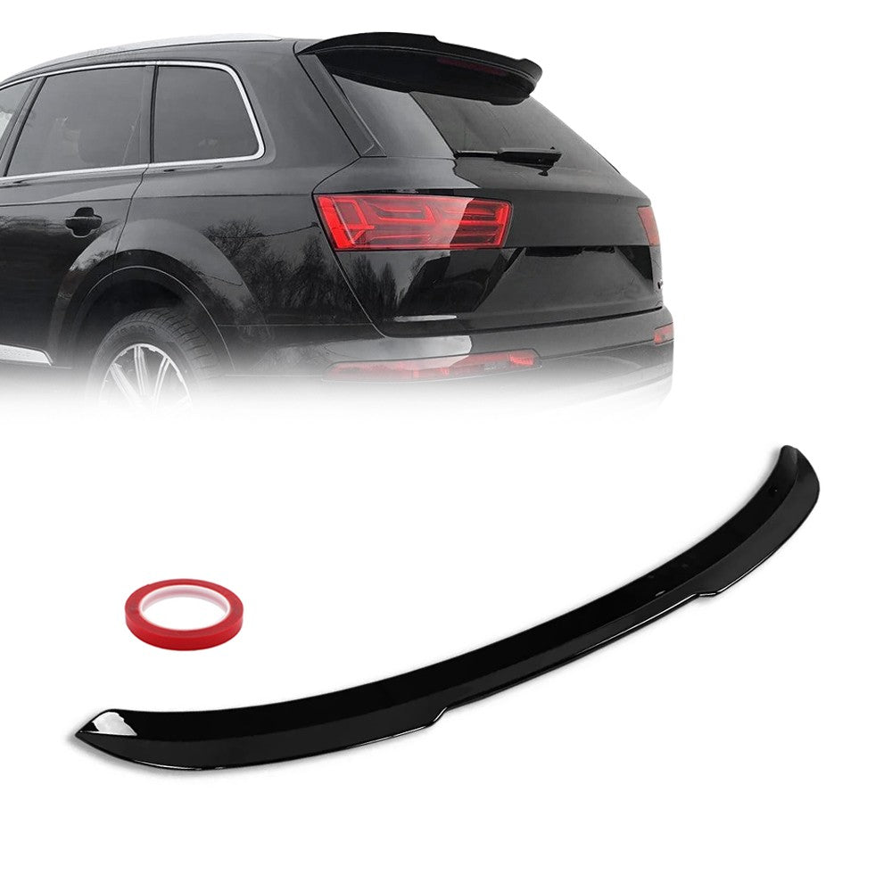 Bakluckespoiler för Audi Q7 4M pre-facelift (15-19), blank svart