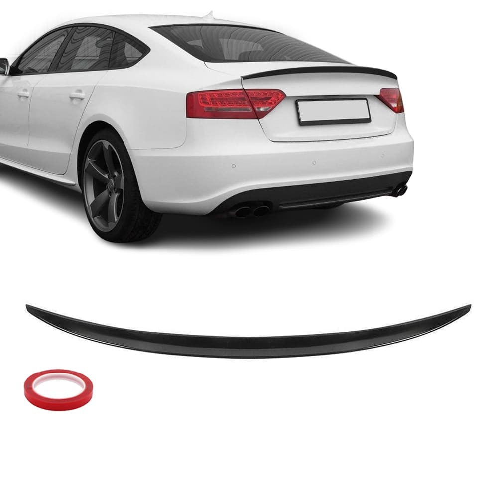 Bakluckespoiler för Audi A5 B8 Sportback (09-16), blank svart