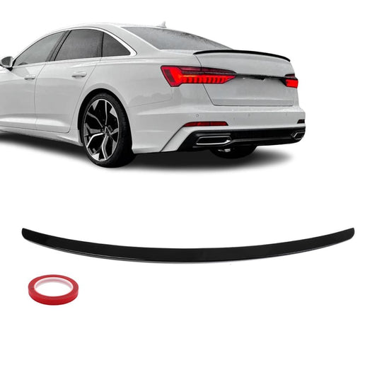 Bakluckespoiler för Audi A6 C8 / S6 C8 sedan (19-), blank svart