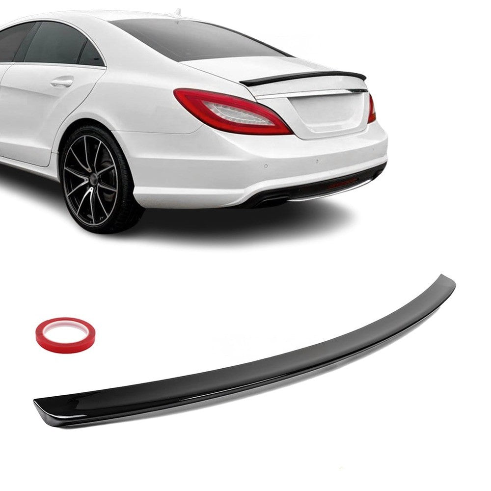 Bakluckespoiler för Mercedes C218 (10-18), blank svart