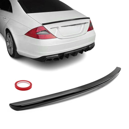 Bakluckespoiler för Mercedes C219 / W219 (04-10), blank svart