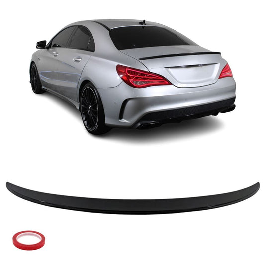 Bakluckespoiler för Mercedes CLA C117, blank svart