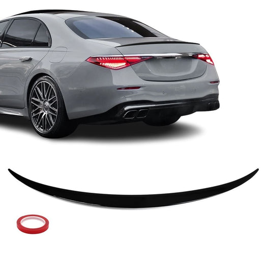 Bakluckespoiler för Mercedes-Benz W223 (21-25), blank svart