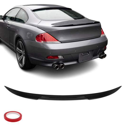 V-style Spoiler för BMW E63 Coupe (03-07) PRELCI, blank svart