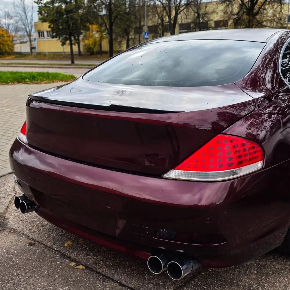 V-style Spoiler för BMW E63 Coupe (03-07) PRELCI, blank svart