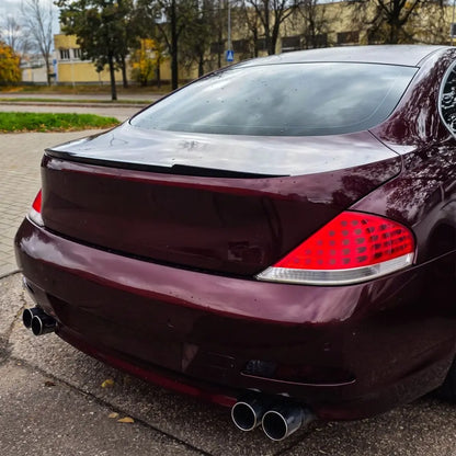 V-style Spoiler för BMW E63 Coupe (03-07) PRELCI, blank svart